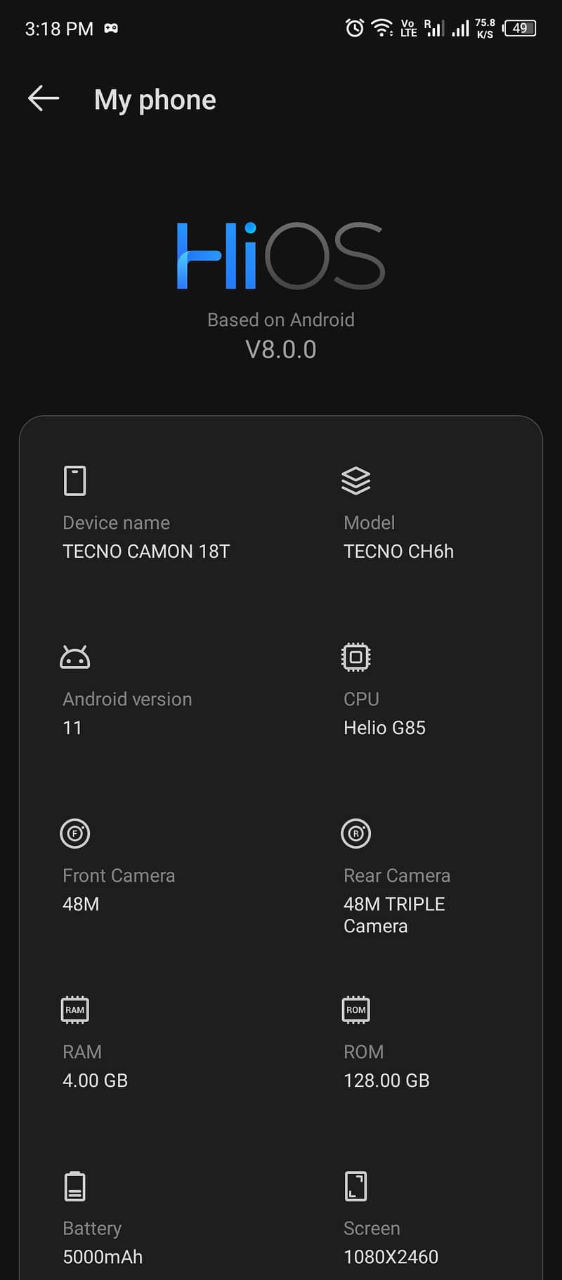 Tecno CAMON 18T 1