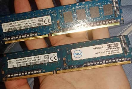 4gb ddr3, 2 sticks. (2x4gb) , 1600mhz