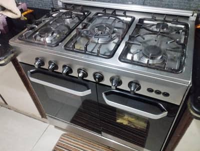 Nas gas brand cooking range, double door, 5 burners