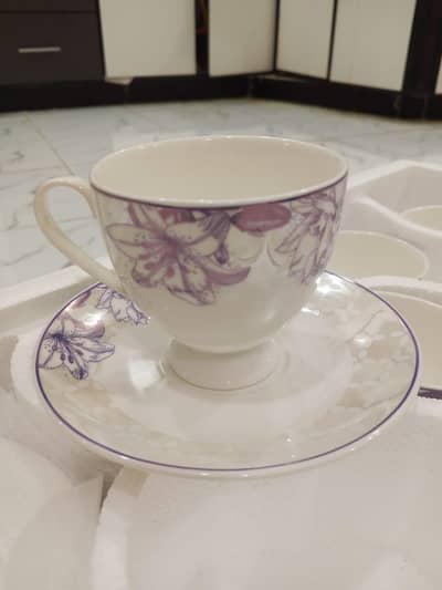 Brand New 61-Piece Fine Bone China Dinner Set with Tea Set