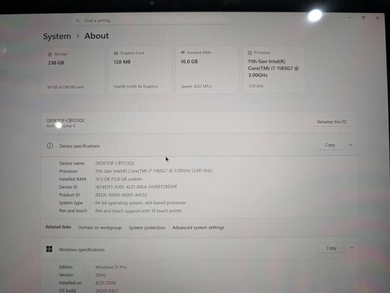 Microsoft surface laptop 4 5