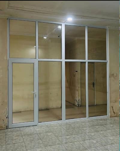 Window door partition kitchen Cabinets Glass Aluminium work