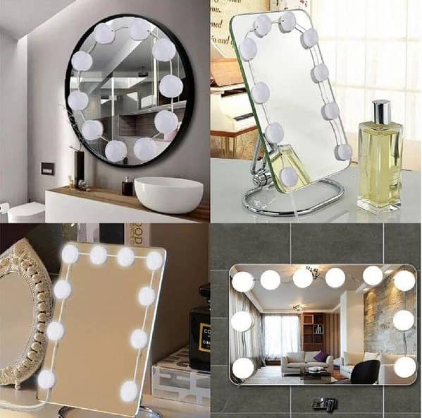 New LED Vanity Mirror Lights | 3 Light Mode (LED Bulbs ) for makeup Mirror Stand