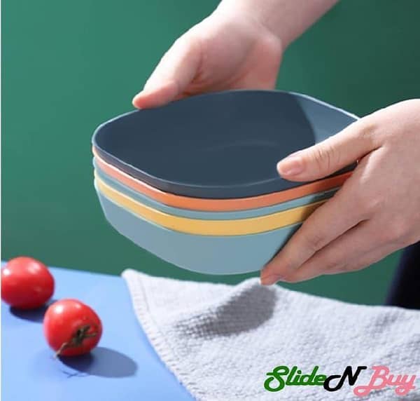 10Pcs Multi-function Spit Bone Dish Household Food Grade Plastic Spit Bone Dish Round Square Set Dining Table Garbage Plate