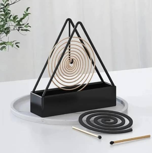 (MOSQUITO )  Coil Stand Triangle Mosquito Coil Holder Stand Wax Melt Burner Home Decoration Aromatherapy Burner By BRIGHT (House Hold Accessories)