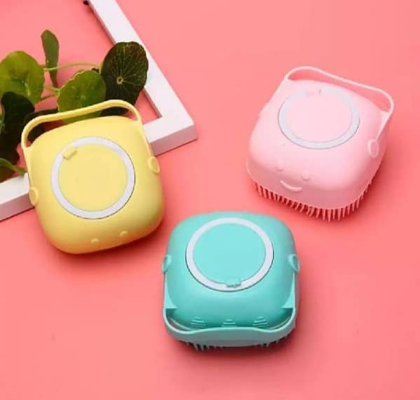 Super 2-in-1 Silicone Bath Brush with Soap Dispenser and Massager
