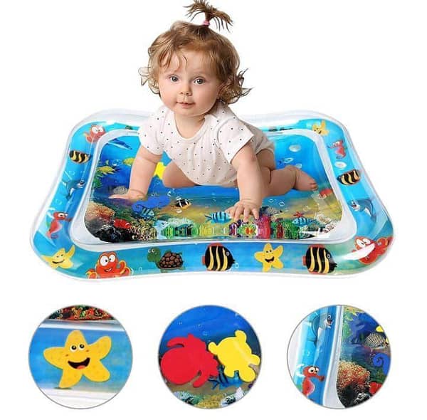 Baby Kids Water Mat Toys Inflatable Tummy Time Leakproof Water Mat, Fun Activity Play Center Indoor And Outdoor Water Mat For Baby Random Design, Multicolor