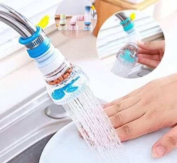 1 Kitchen Organizer: Fanfaucet 360° Rotatable Water Filter Tap Diffuser for Kitchen and Bathroom