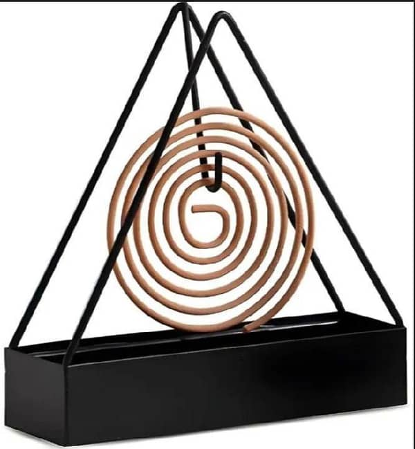 *Mosquito Killer Coil Holder Heavy Duty Metal Coil Stand with Tray | Flexible Strips | Safe Packing | Black Color