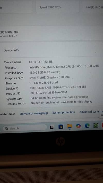 Hp pro book g7 i5 10th Generation 16gb Ram 256gb Ssd