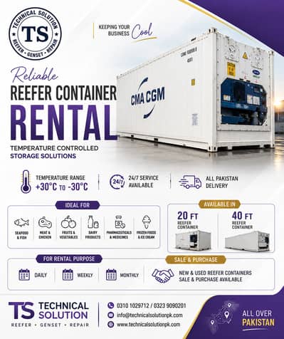 REEFER CONTAINER FOR RENT Temperature range