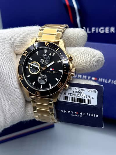 Tommy Hilfiger Larson Men’s Quartz Gold Tone Stainless Steel Black