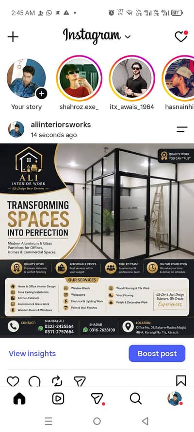 Aluminium Glass Kitchen Cabinets partition window Repairing Works avlb