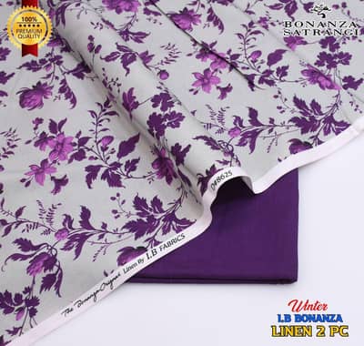 unstitched 2PC linen