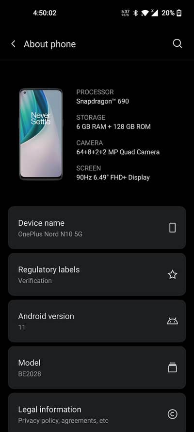 One Plus Nord N10