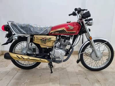 Honda CG 125 Gold Edition | Model 2024 | Red Honda 125 SE Bike