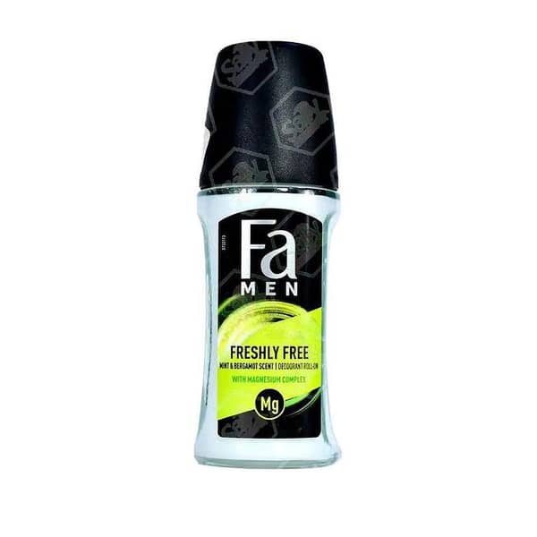 Fa Freshly Free Roll-On Deodorant for Men with Mint and Bergamot, 50ml