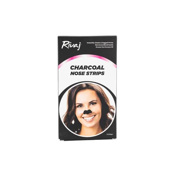 Rivaj Charcoal Nose Strips - 6 Count for Blackhead Removal