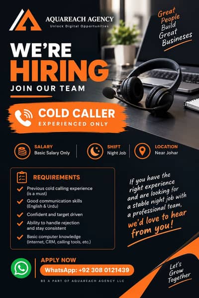 Looking for experienced cold callers