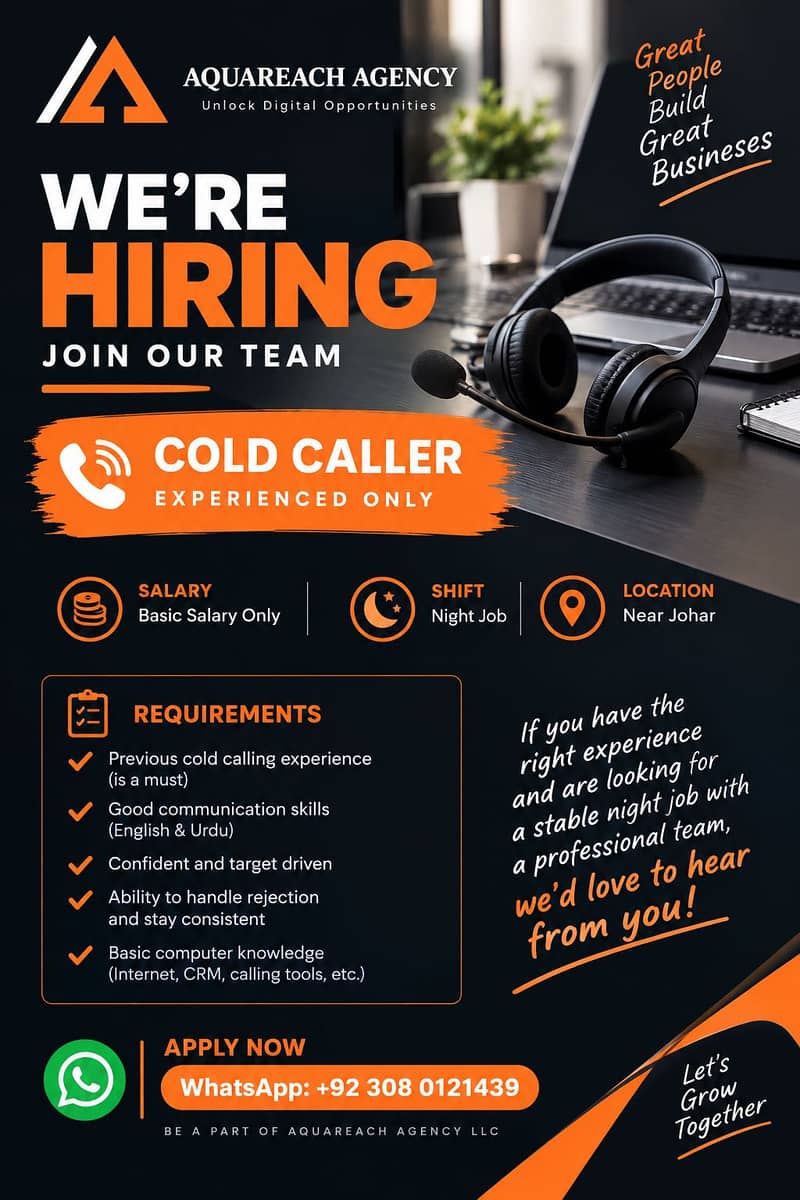 Looking for experienced cold callers 0