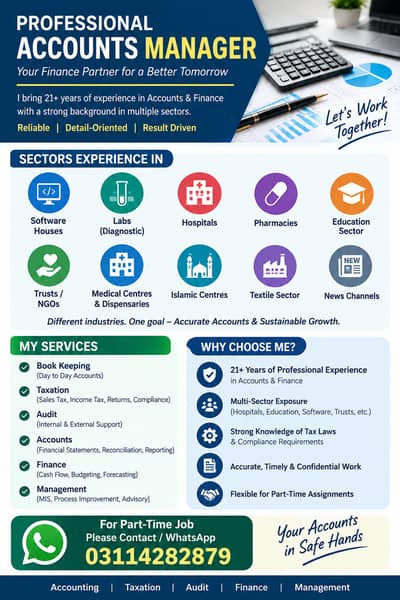 Job Required as A Part time Accountant