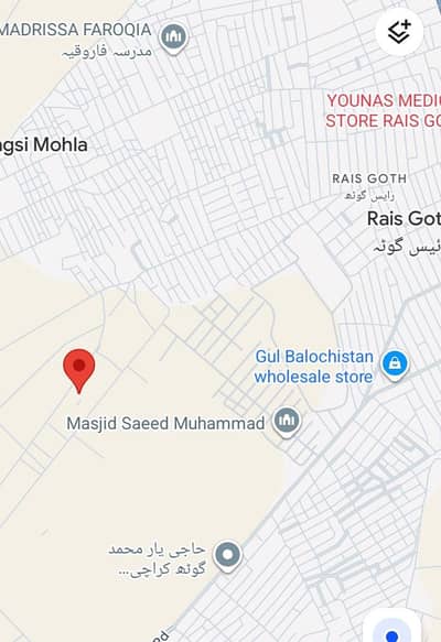 Raees Goth hub river road Karachi 16 plot's for sale