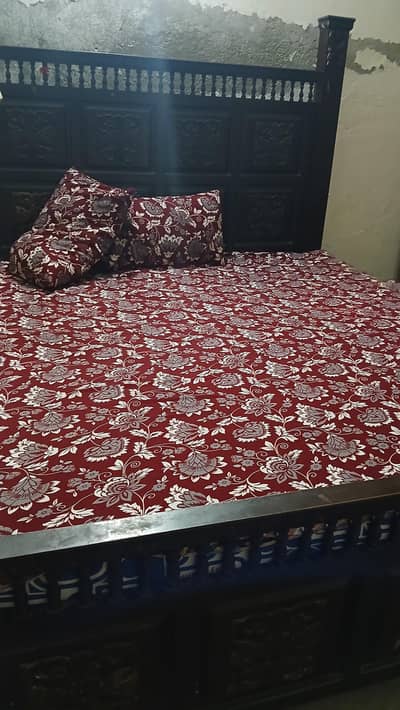 wooden bed king size or dressing table