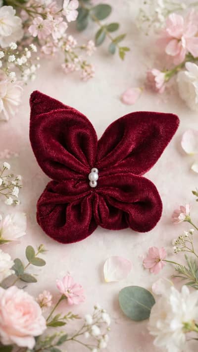 Handmade fabric butterflies for cute girls