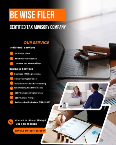 Income Tax Consultant | NTN Registration | FBR Notice Response