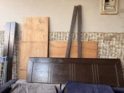 Double bed with two side tables