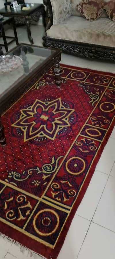 Iranian Style Traditional Red Velvet Rug Carpet Large Size: 6 x 9 feet