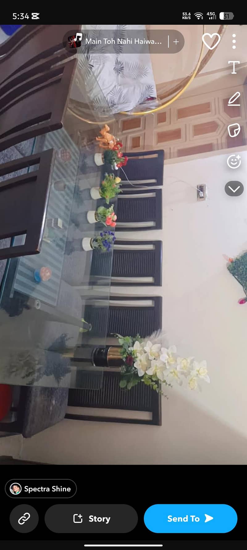 solid mirror dinning table 0