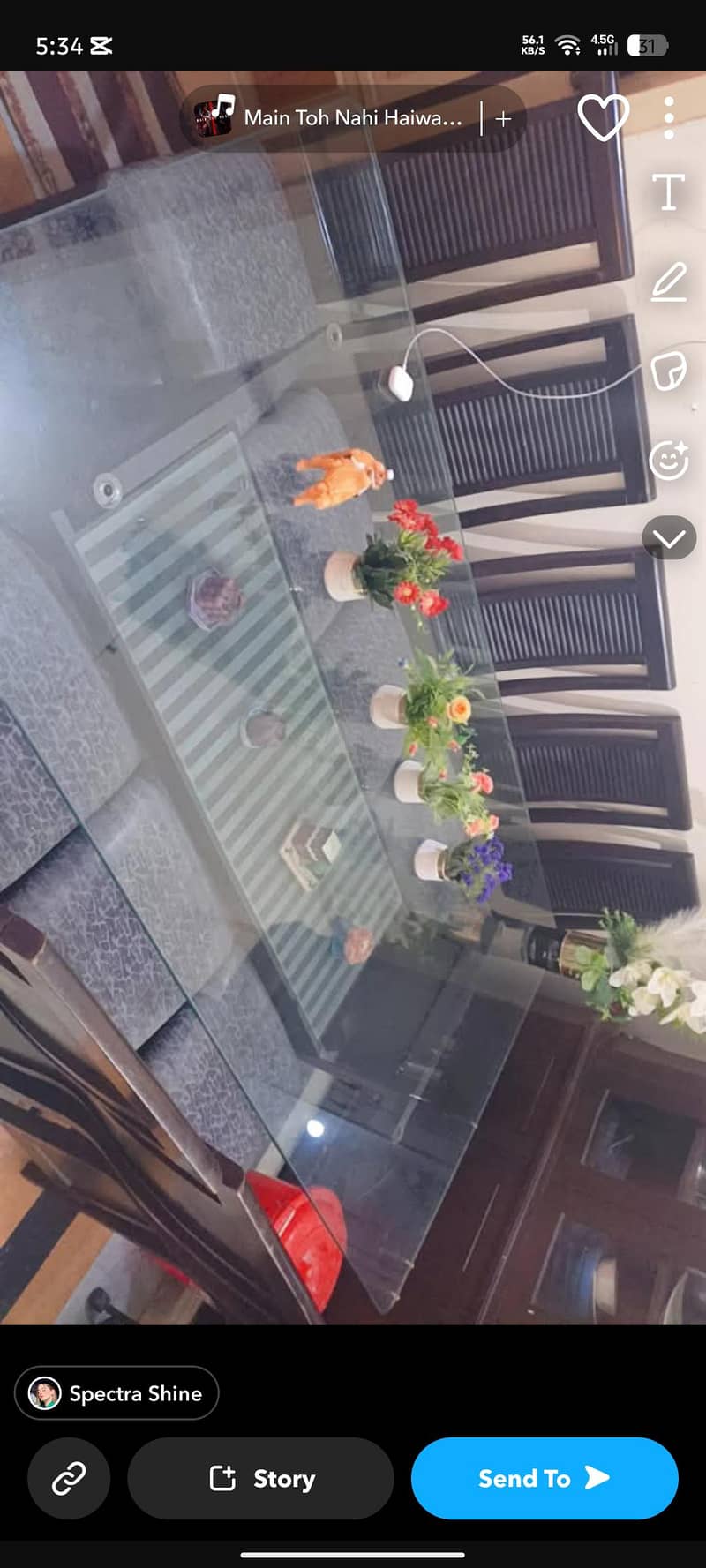 solid mirror dinning table 1