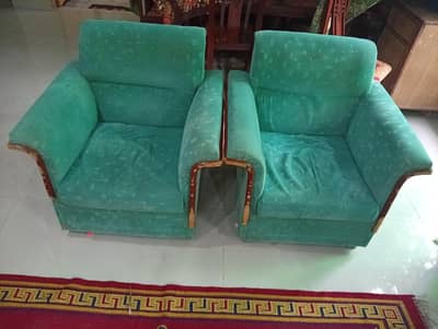 5 seater Sofa set, beauty chair and iron sofa