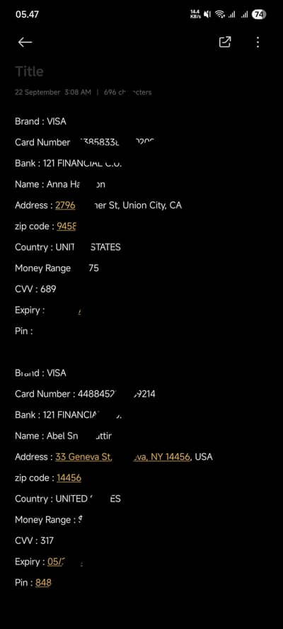 carding methods| Cards available