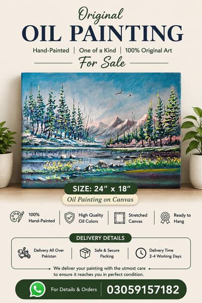 Hand made Oil Painting On Canvas For sale