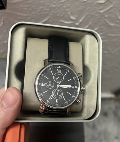 Fossil Grant Chronograph FS4812 – Black Dial, Leather Strap
