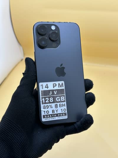 Apple iPhone 14 Pro Max  Jv 128 GB 89% Battery Health lcd massage