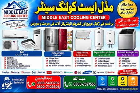 ac and refrigerator ans washing machine
