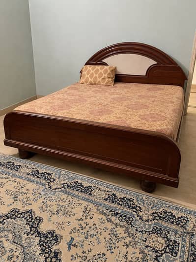 Bed with side tables ,dresser, cupboard