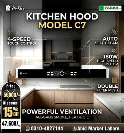 Kitchen Hood Model C7 - Faber Powerful Ventilation