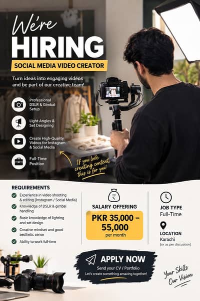 Full-Time Social Media Video Creator & Product Videographer