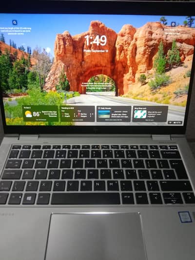 Hp elitebook 8gb ram i5 8th generation 360rotated and touch screen