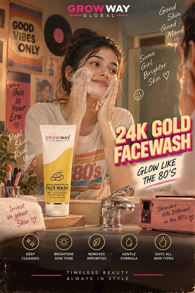24K Gold Facewash – Deep Cleansing & Brightening