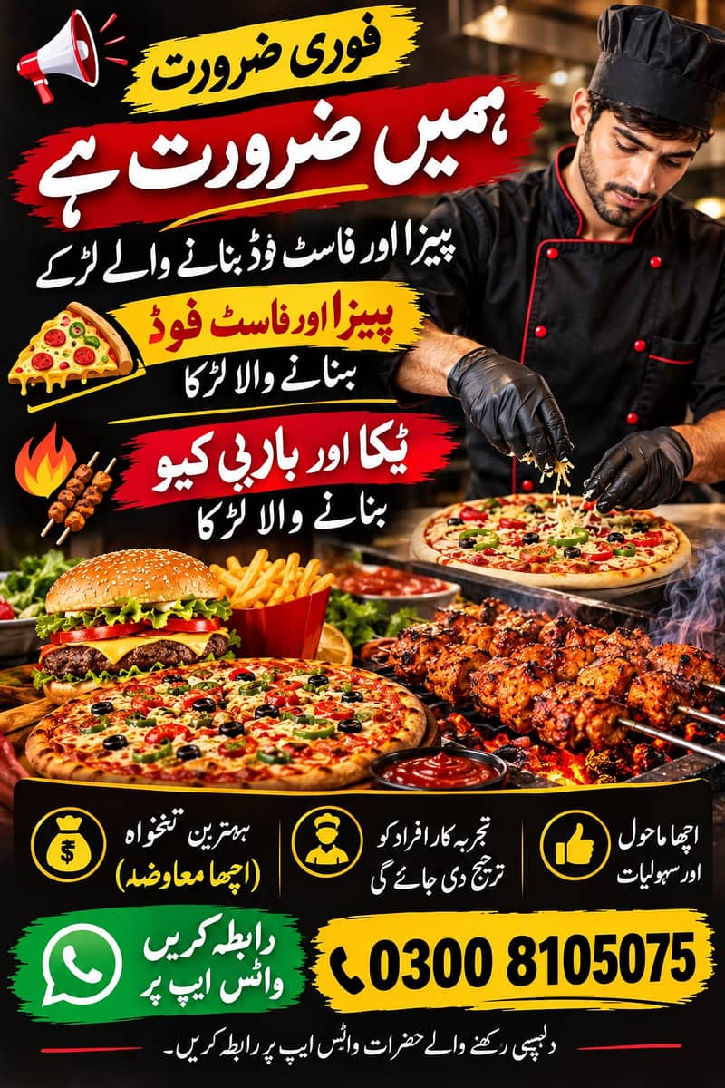 pizza makeer requred 0
