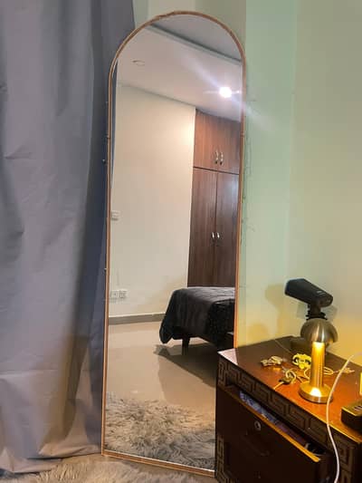 Full length mirror 6 feet with fairy lights and free rug