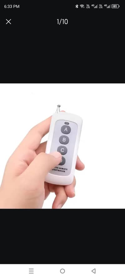 Universal 433MHZ Wireless switch Remote Controller 4 Channel