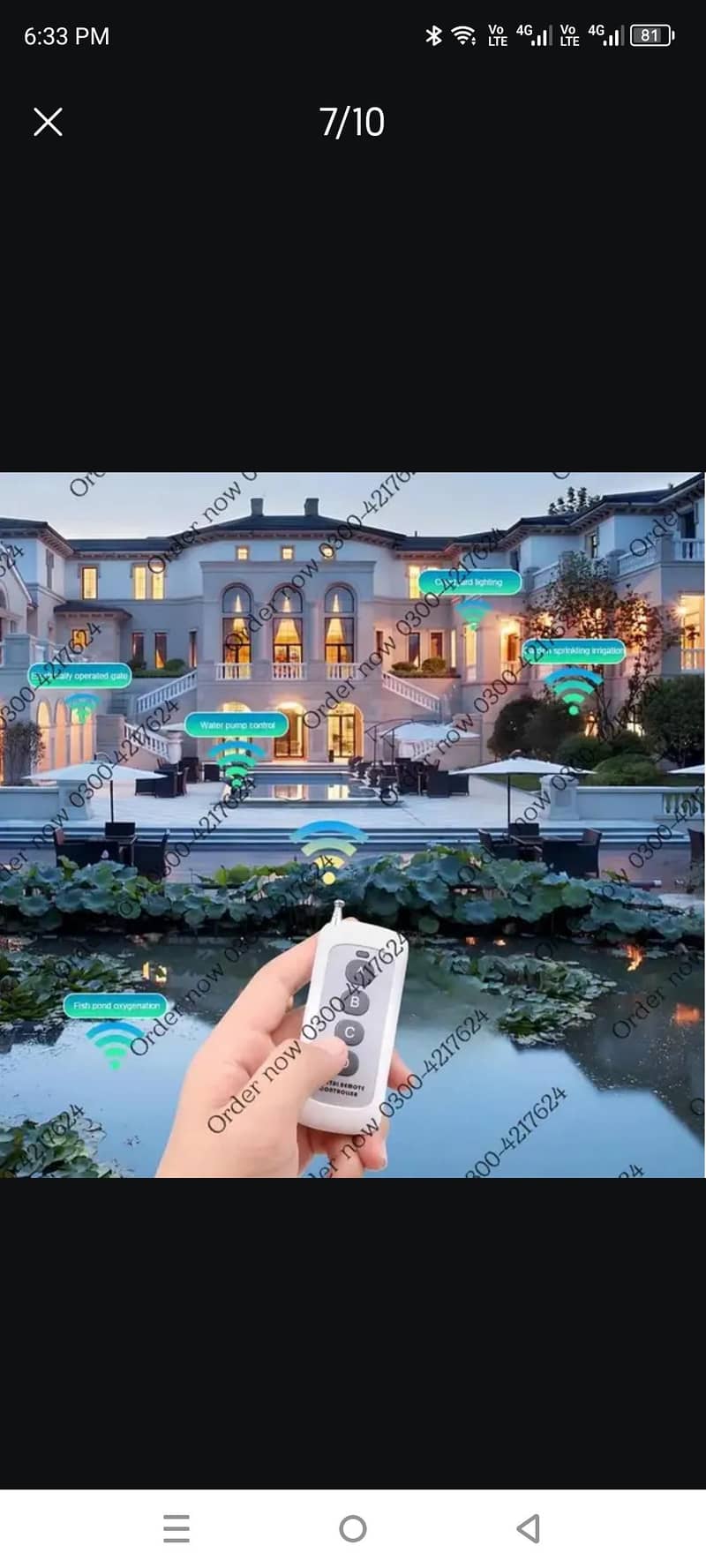 Universal 433MHZ Wireless switch Remote Controller 4 Channel 4