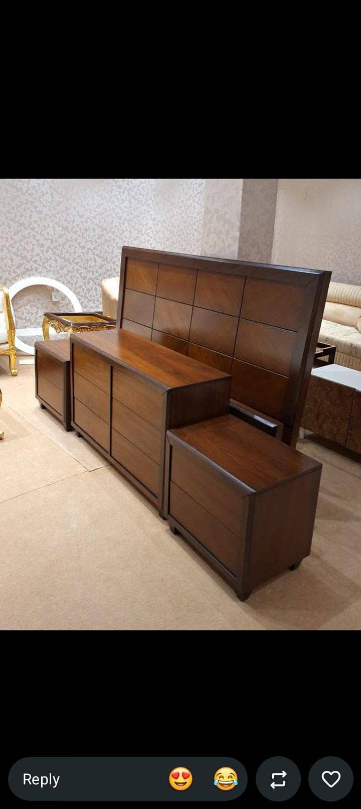 Bed set with side tables 0