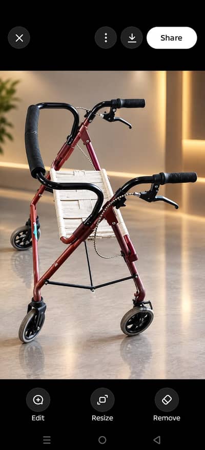 wheel chair.  walker . rollator walker